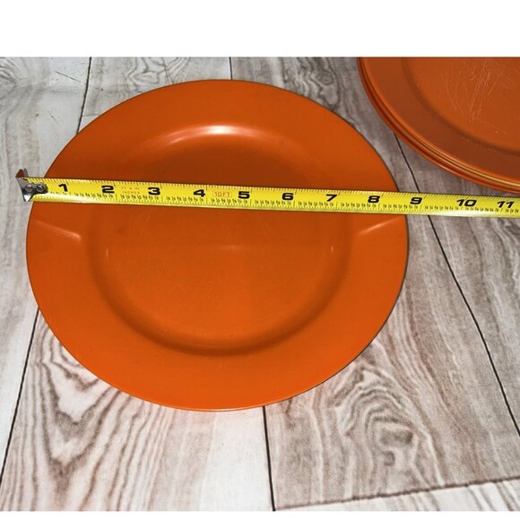 VTG RARE Lot Of 6 Plates Beetleware Melamine Yellow Gold and Orange - Picture 9 of 9